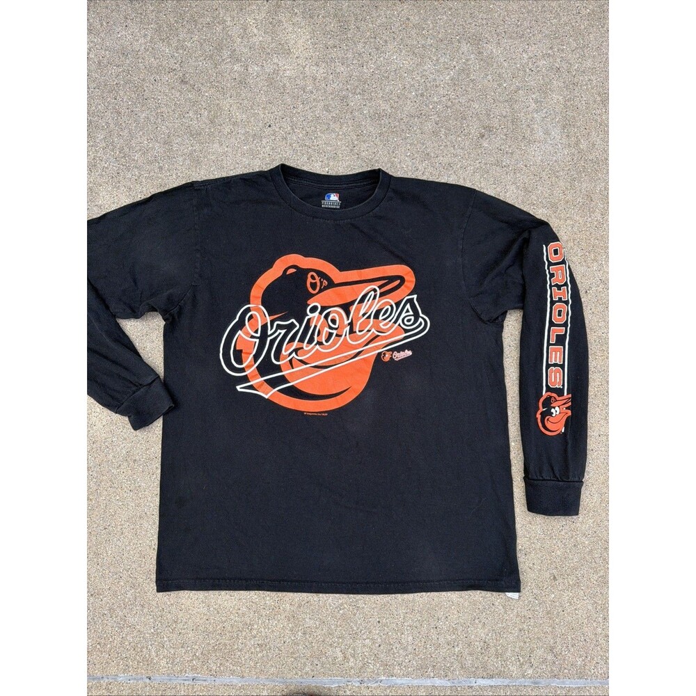 MLB Genuine Baltimore Orioles Black Long Sleeve Logo Large Shirt